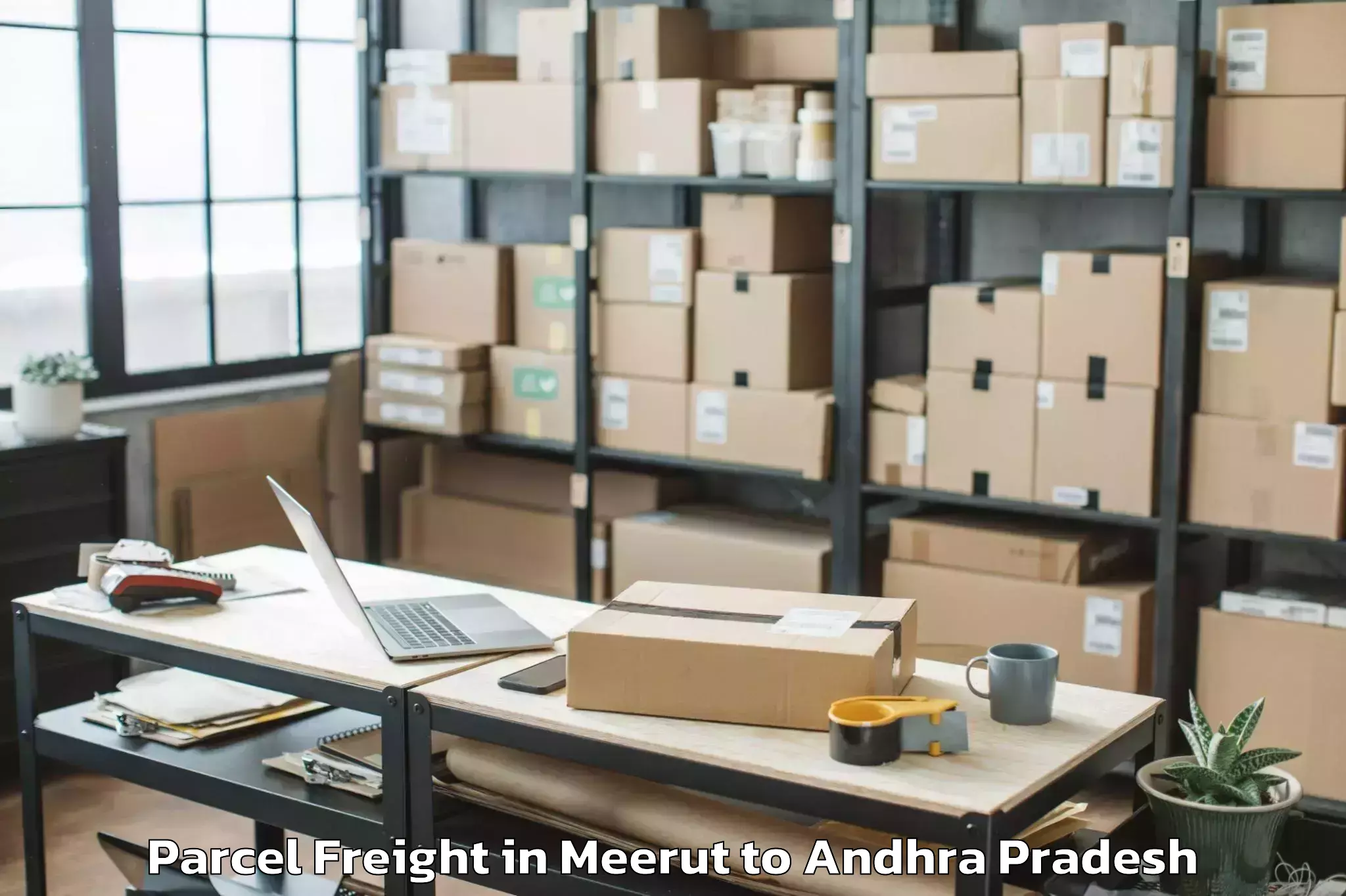 Top Meerut to Betamcherla Parcel Freight Available